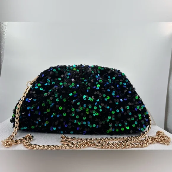 NWT Anthropologie Maeve The Frankie Mini Clutch: Velvet Sequin Edition gift - Picture 1 of 11